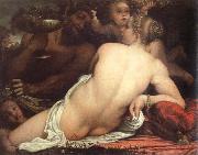 Annibale Carracci, venus with a satyr and cupids
